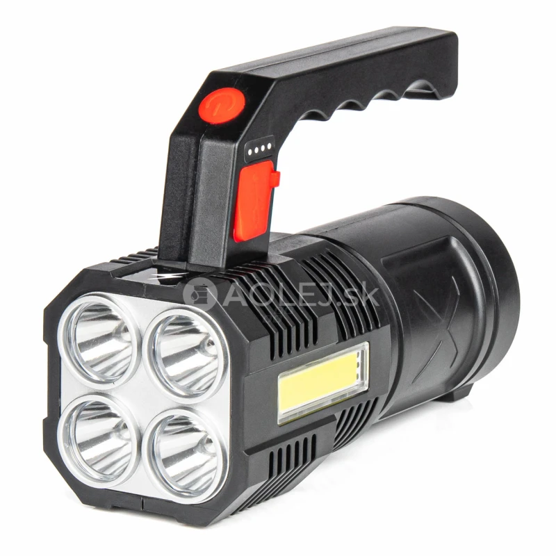 LED pracovn&aacute; baterka 4LED + COB 1200mAh - 03273