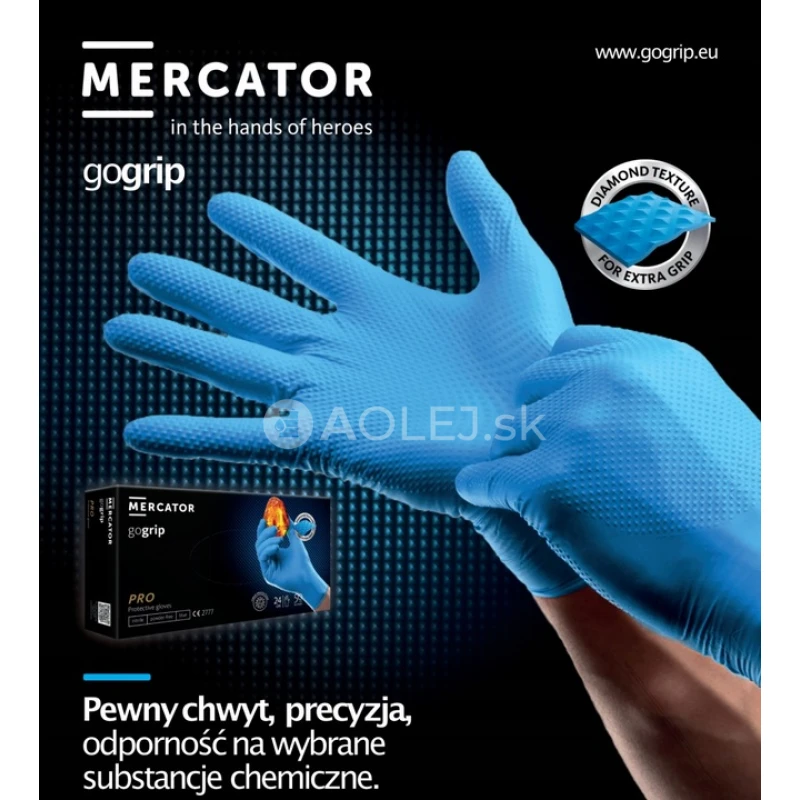 Nitrilov&eacute; rukavice GoGrip čierne veľkosť XXL, 50 ks