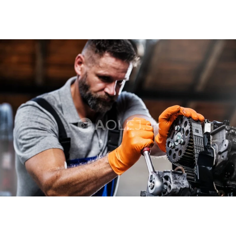 Nitrilov&eacute; rukavice GoGrip oranžov&eacute; veľkosti M, 50 ks