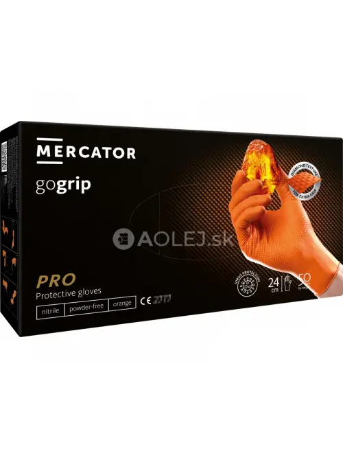 Nitrilov&eacute; rukavice GoGrip oranžov&eacute; veľkosť XL, 50 ks