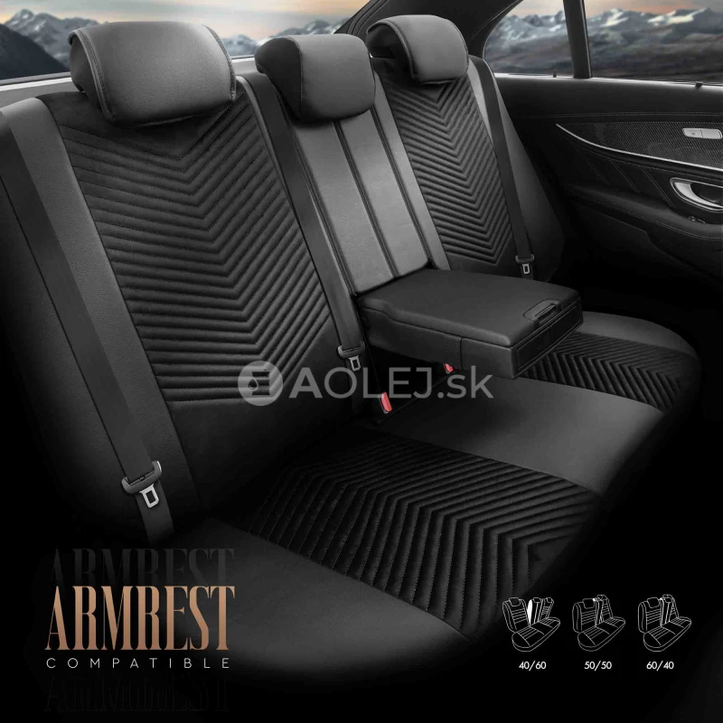 Sada autopoťahov OTOM ADVANCED 204 BLACK BABYFACE 3-ZIP