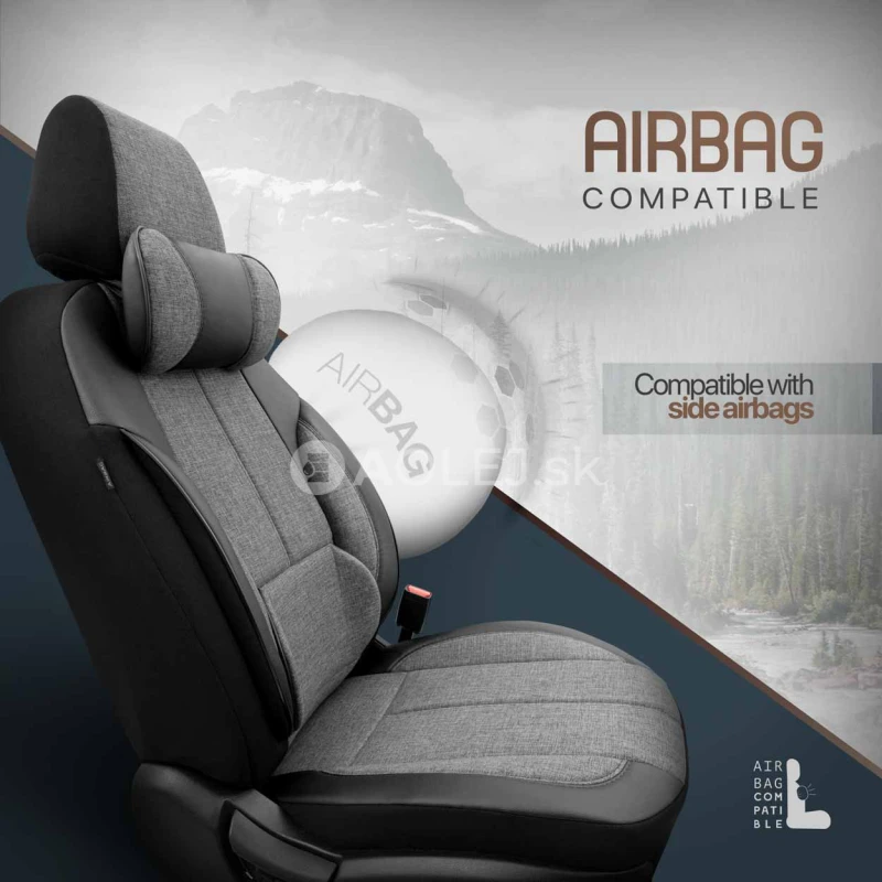Sada autopoťahov OTOM VOYAGER 102 SMOKED 3-ZIP