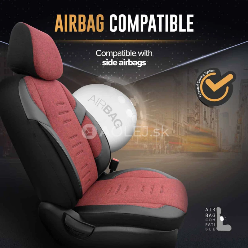 Sada autopoťahov OTOM THRONE 103 RED 3-ZIP