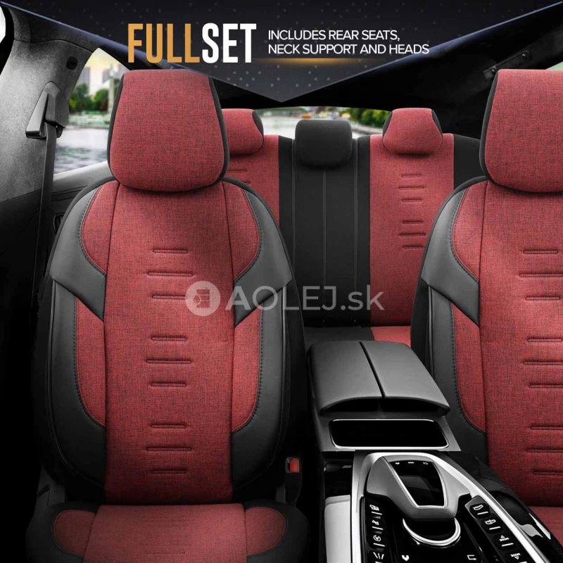 Sada autopoťahov OTOM THRONE 103 RED 3-ZIP