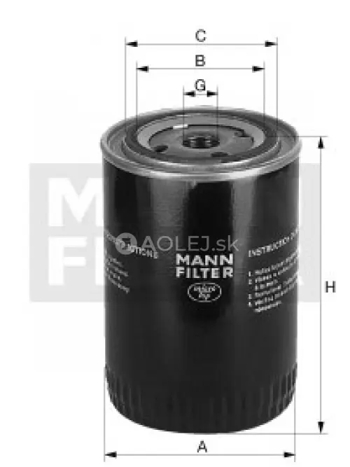 Olejov&yacute; filter MANN FILTER W 940/71