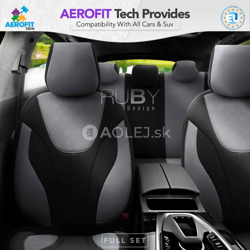Sada autopoťahov OTOM RUBY 1202 GREY/BLACK 3-ZIP