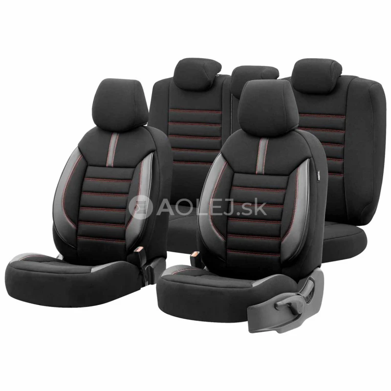 Sada autopoťahov OTOM LIMITED 101 BLACK/RED 3-ZIP