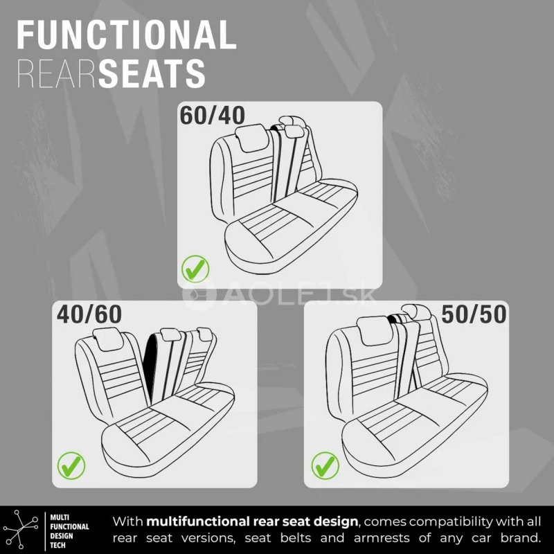 Sada autopoťahov OTOM LIMITED 102 BLACK/GREY 3-ZIP