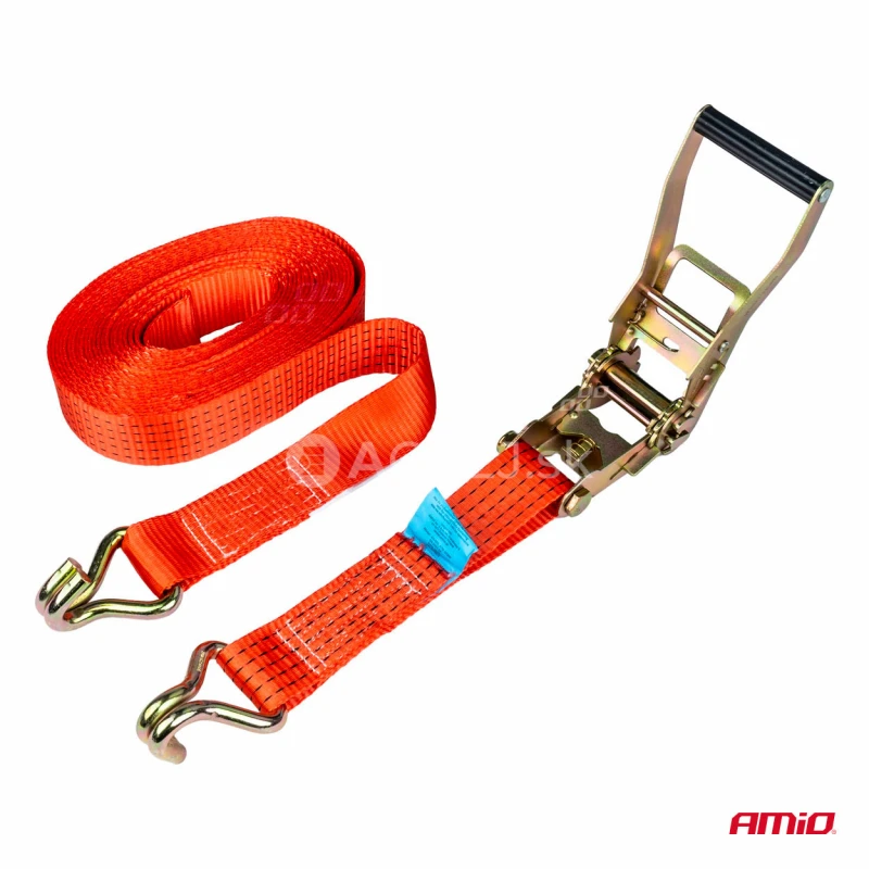 Upínací popruh na koleso 3-bodový s račňou 5000kg 50mm 3m