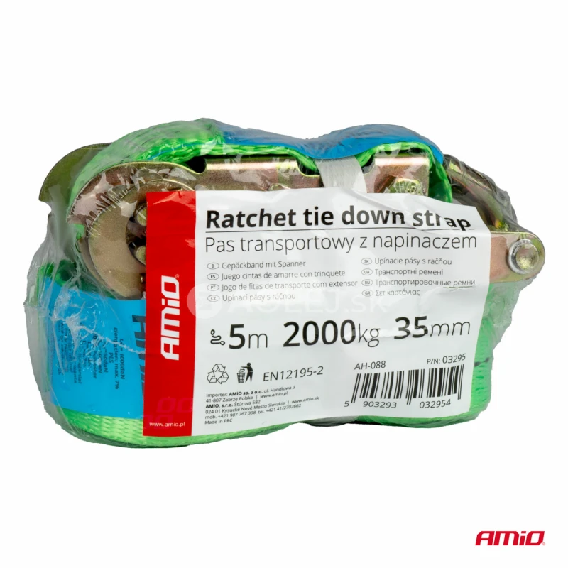 Upínací popruh s račňou 2000kg 35mm 5m