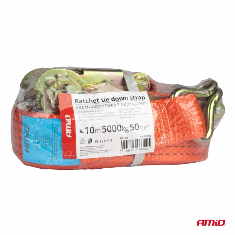 Upínací popruh s račňou 5000kg 50mm 10m