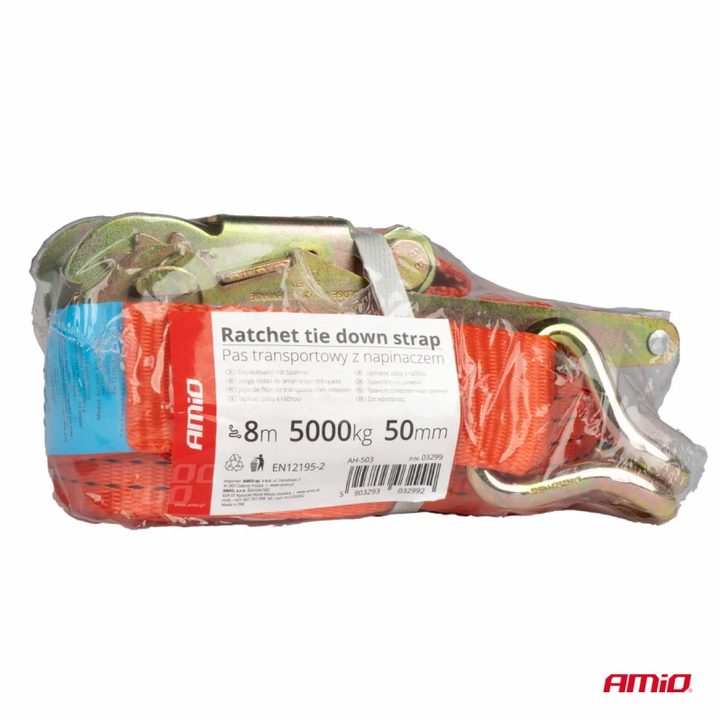Upínací popruh s račňou 5000kg 50mm 8m