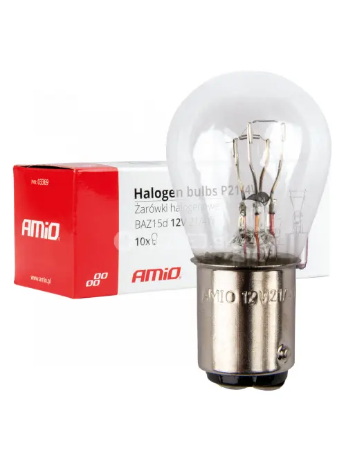 Halog&eacute;nov&eacute; žiarovky P21/4W 12V BAZ15d 10ks