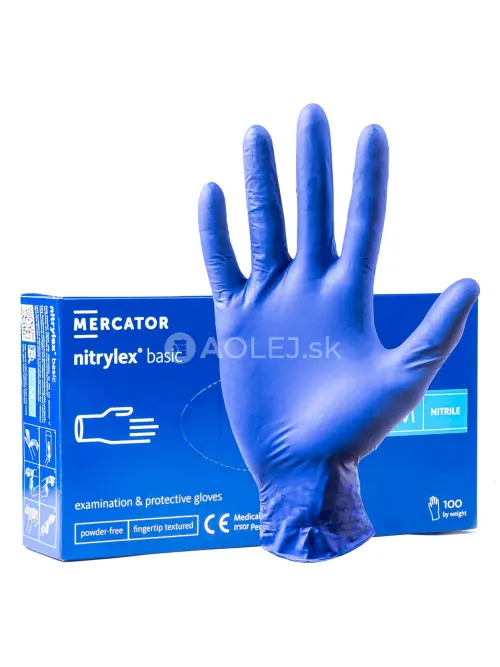 Nitrilov&eacute; rukavice Nitrylex Basic veľkosť M, 100 ks