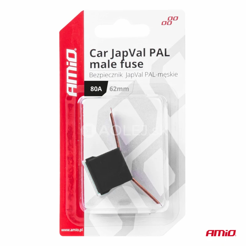 Poistky JAPVAL PAL samec 62mm 80A AMIO-03432