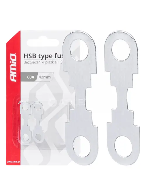 Bezpieczniki taśmowe płaskie HSB / HSB Flat type fuse 42x12mm 2 pcs 60A blister