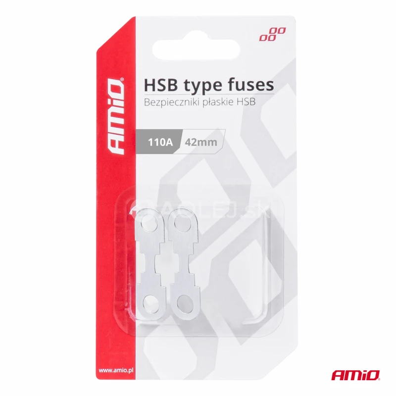 Ploch&eacute; p&aacute;skov&eacute; poistky FLAT HSB 42mm 110A AMIO-03503