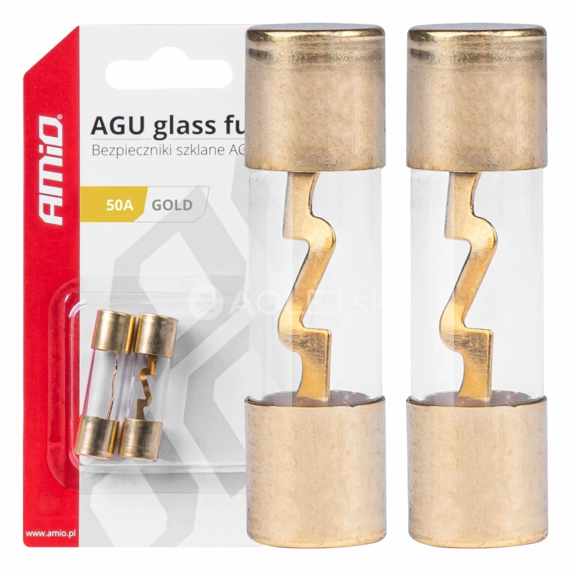 Sklenen&eacute; poistky AGU 50A AMIO-03486