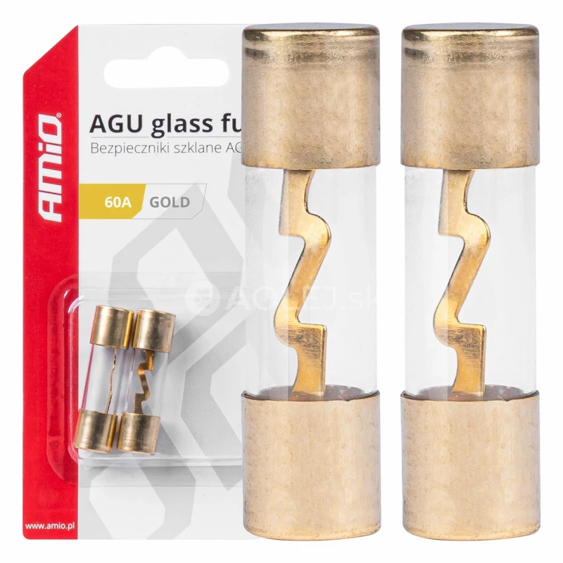 Sklenen&eacute; poistky AGU 60A AMIO-03487