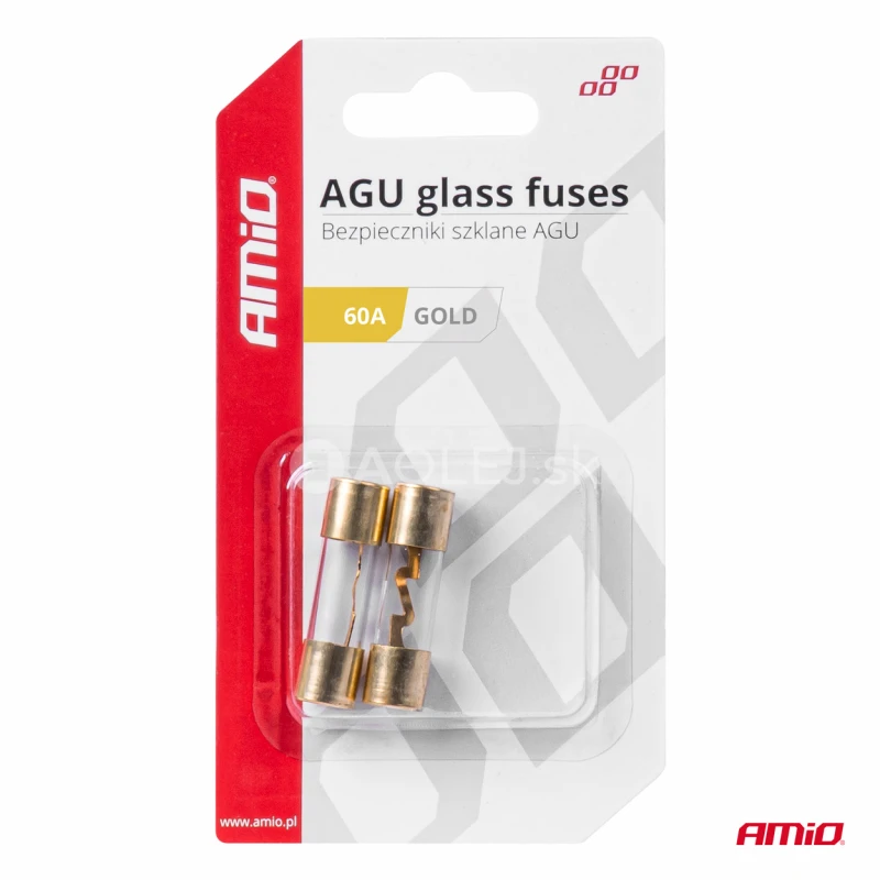 Sklenen&eacute; poistky AGU 60A AMIO-03487