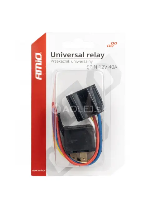 Univerz&aacute;lne rel&eacute; s kockou a k&aacute;blami AMIO-03510