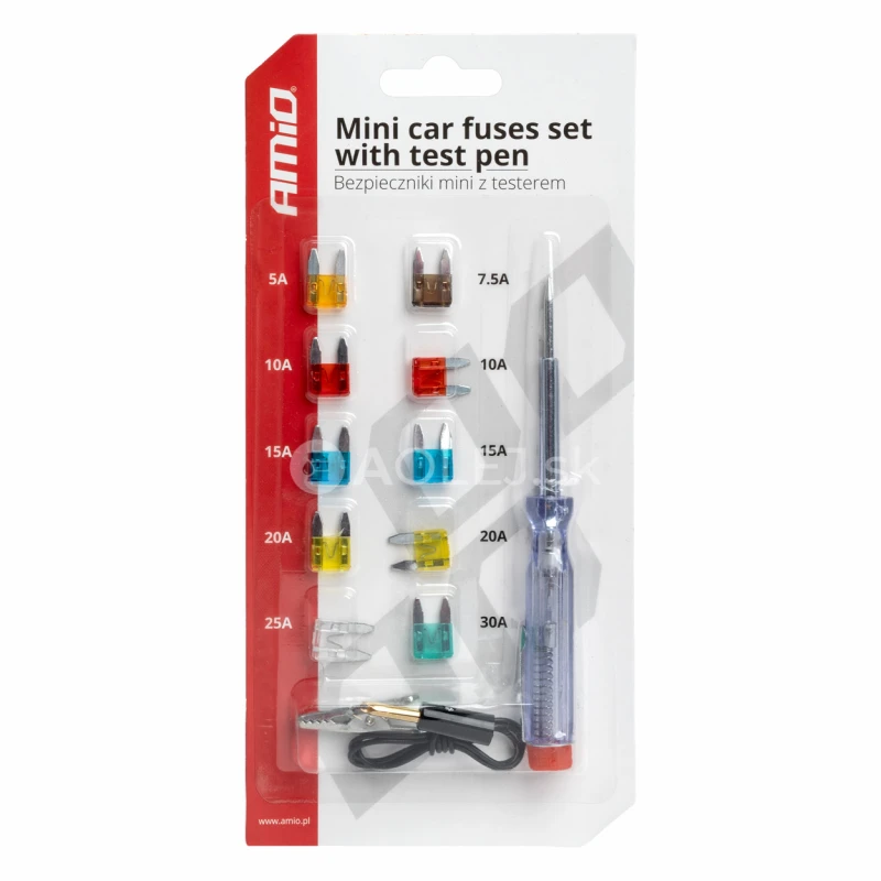 Sada autopoistiek MINI s testerom nap&auml;tia AMIO-03524