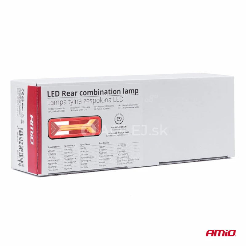 Svetlo zadné združené LED dynamické PRAVÉ RCL-09-R AMIO-03576