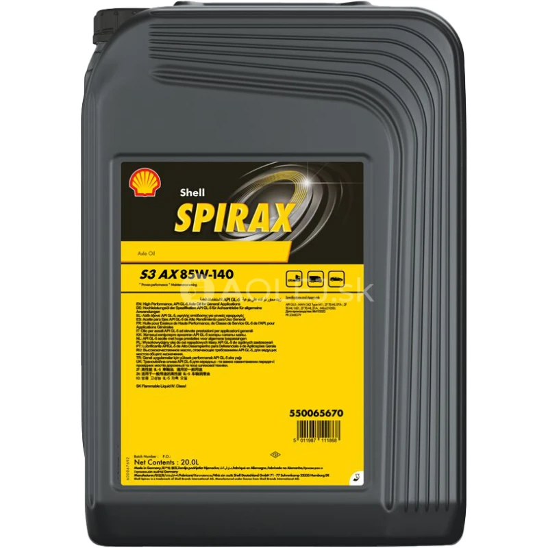 Shell Spirax S3 AX 85W-140 20L