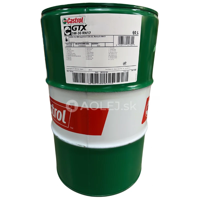 Castrol GTX RN17 5W-30 60L