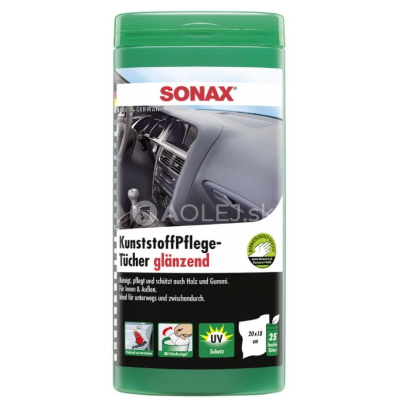 Sonax Čistiace utierky na plasty - plastov&yacute; box 25ks