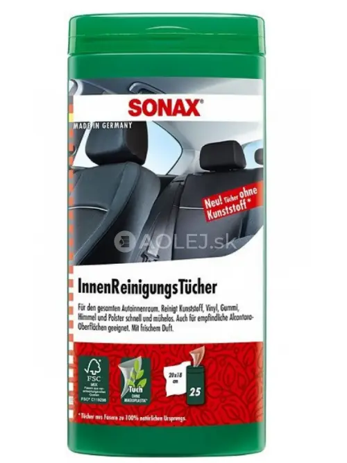 Sonax Čistiace utierky na interiér - plastový box 25ks