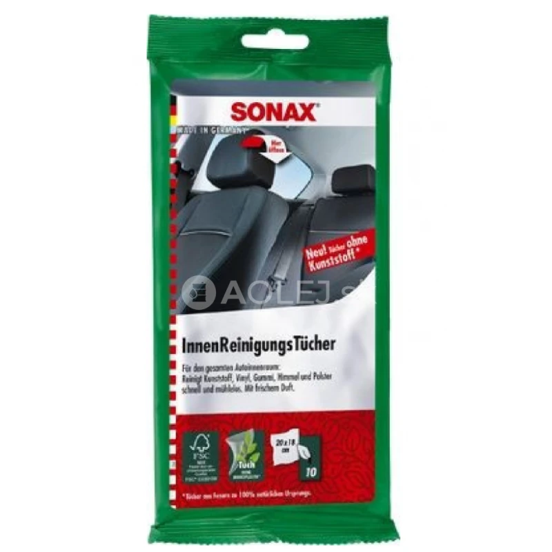 Sonax Čistiace utierky na interi&eacute;r 10ks
