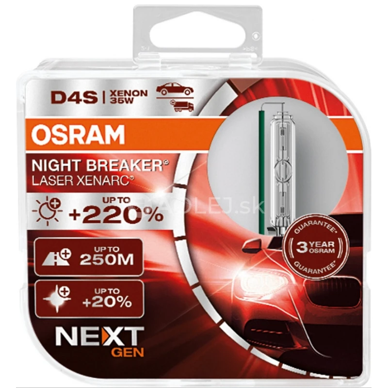 Osram 35W P32D-5 D4S Xenarc Night Breaker Laser Nextgen Box