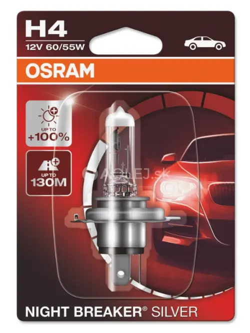 Osram H4 12V 60/55W P43T Night Breaker Silver - blister