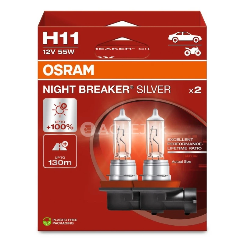 Osram H11 12V 55W PGJ19-2 Night Breaker Silver Box