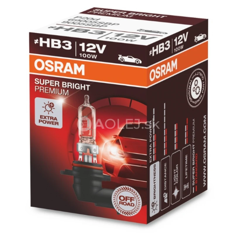 Osram HB3 12V 100W P20d Super Bright Premium