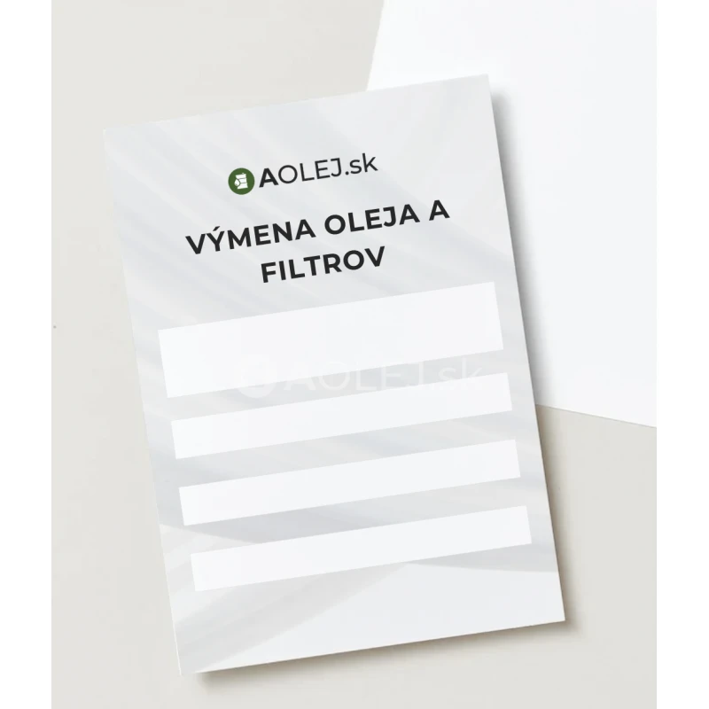 N&aacute;lepka &scaron;t&iacute;tok na poznačenie v&yacute;meny oleja