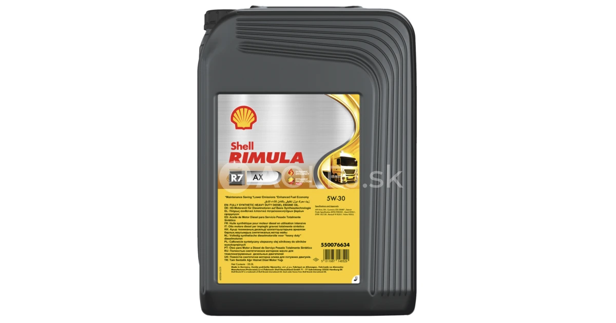 Shell Rimula R7 AX 5W-30 20L | AOLEJ.sk - Oleje, mazivá, filtre a ...