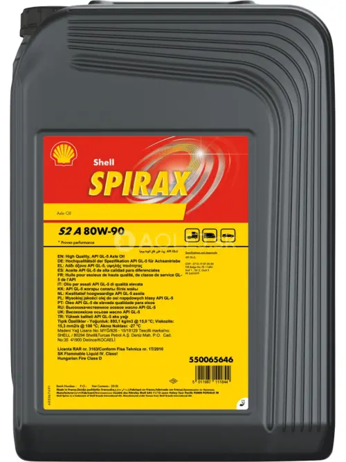 Shell Spirax S2 A 80W-90 20L