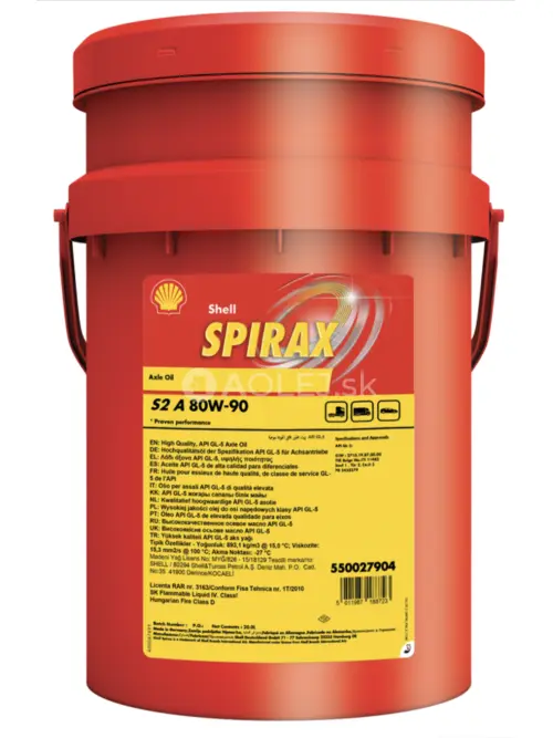Shell Spirax S2 A 80W-90 20L