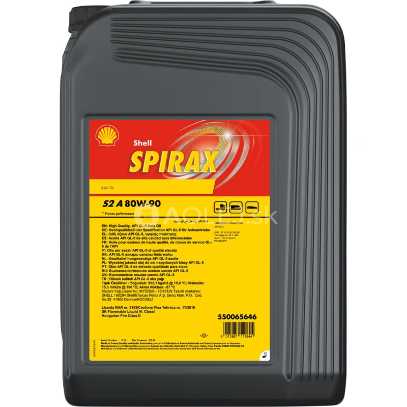 Shell Spirax S2 A 80W-90 20L