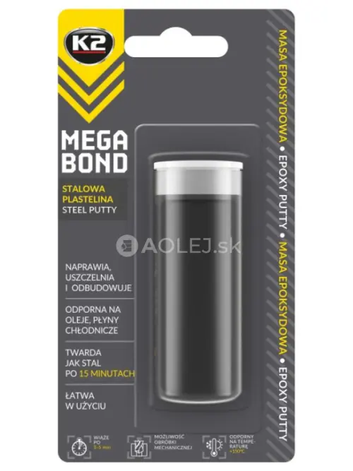 K2 Mega Bond - oceľov&aacute; plastel&iacute;na 40g