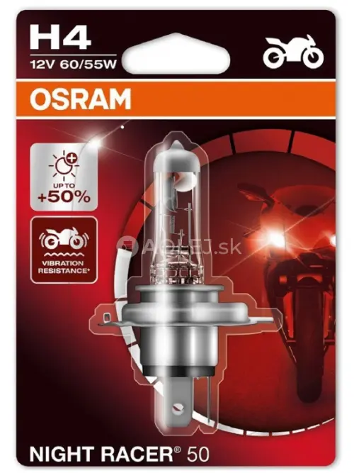 Osram H4 12V 60/55W P43t Night Racer - blister