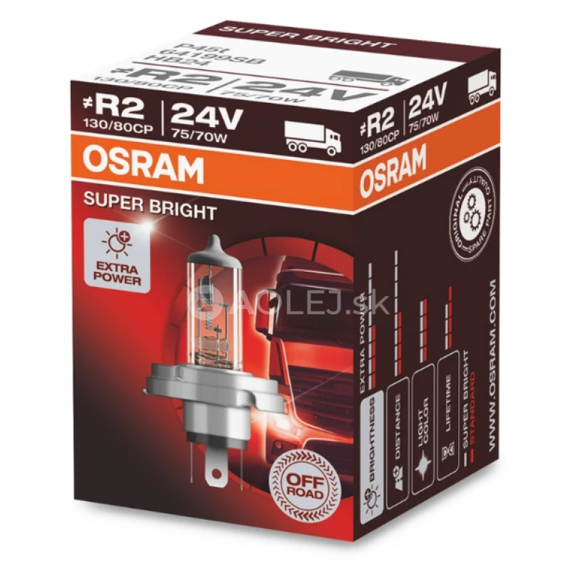 Osram R2 24V 75/70W P45t Super Bright