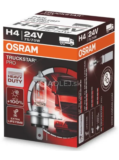 Osram H4 24V 75/70W P43t Truckstar Pro 
