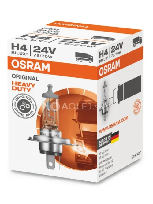 Osram H4 24V 75/70W P43t Original Heavy Duty 