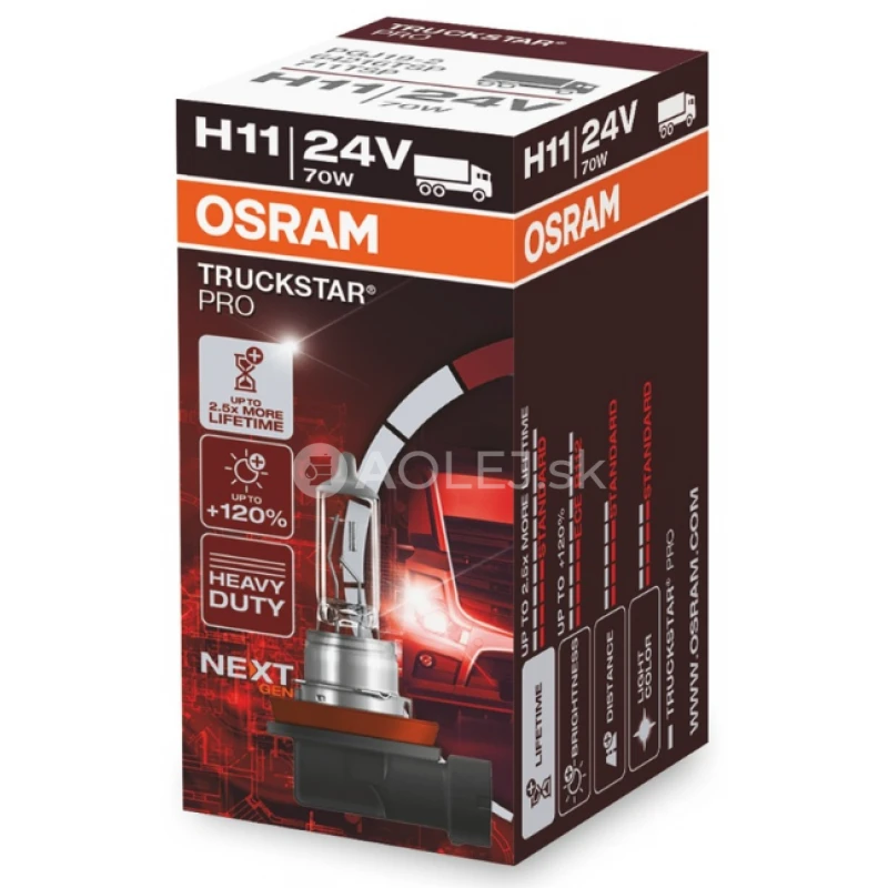 Osram H11 24V +120% Truckstar Pro