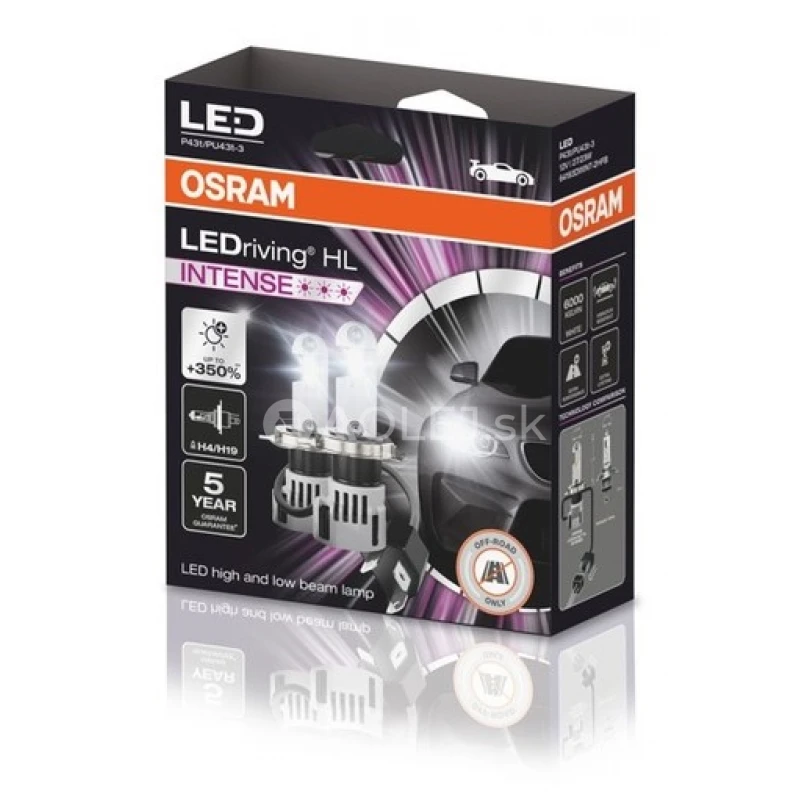 Osram H4/H19 12V +350% LEDriving HL Intense 2ks