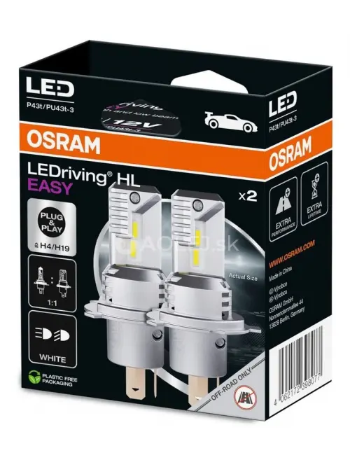 Osram H4/H19 LEDriving HL Easy 6000K 2ks