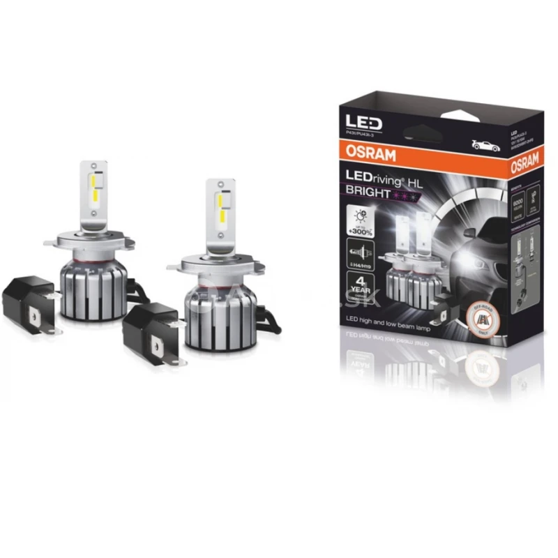 Osram H4/H19 +300% LEDriving HL Bright 2ks
